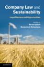 Company Law and Sustainability : Legal Barriers and Opportunities - eBook