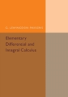 Elementary Differential and Integral Calculus - Book