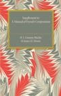 Supplement to a Manual of French Composition - Book