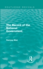 The Record of the National Government - eBook