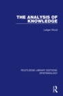 The Analysis of Knowledge - eBook