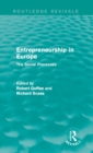 Entrepreneurship in Europe (Routledge Revivals) : The Social Processes - eBook