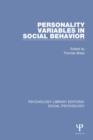 Personality Variables in Social Behavior - eBook