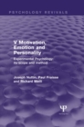Experimental Psychology Its Scope and Method: Volume V (Psychology Revivals) : Motivation, Emotion and Personality - eBook