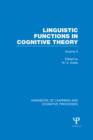 Handbook of Learning and Cognitive Processes (Volume 6) : Linguistic Functions in Cognitive Theory - eBook