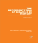 The Representation of Meaning in Memory (PLE: Memory) - eBook