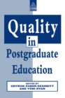 Quality in Postgraduate Education - eBook