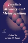 Implicit Memory and Metacognition - eBook
