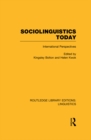 Sociolinguistics Today : International Perspectives - eBook
