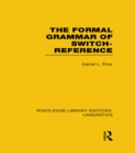 The Formal Grammar of Switch-Reference - eBook