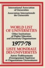 World List of Universities 1977-78 / Liste Mondiale des Universites - Book