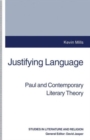 Justifying Language : Paul and Contemporary Literary Theory - Book