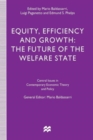 Equity, Efficiency and Growth : The Future of the Welfare State - Book