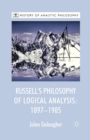 Russell's Philosophy of Logical Analysis, 1897-1905 - Book
