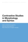 Contrastive Studies in Morphology and Syntax - Book