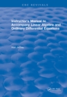Instructors Manual to Accompany Linear Algebra and Ordinary Differential Equations - eBook