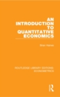 An Introduction to Quantitative Economics - eBook