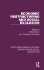 Economic Restructuring and Social Exclusion - eBook