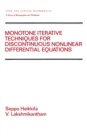 Monotone Iterative Techniques for Discontinuous Nonlinear Differential Equations - eBook
