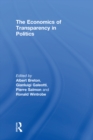 The Economics of Transparency in Politics - eBook