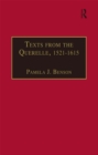 Texts from the Querelle, 1521-1615 : Essential Works for the Study of Early Modern Women: Series III, Part Two, Volume 1 - eBook