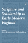 Scripture and Scholarship in Early Modern England - eBook