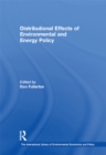 Distributional Effects of Environmental and Energy Policy - eBook
