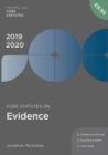 Core Statutes on Evidence 2019-20 - Book