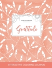 Adult Coloring Journal : Gratitude (Floral Illustrations, Peach Poppies) - Book