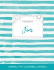 Adult Coloring Journal : Fear (Nature Illustrations, Turquoise Stripes) - Book