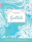 Adult Coloring Journal : Gratitude (Butterfly Illustrations, Turquoise Marble) - Book