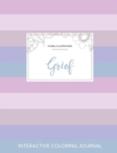 Adult Coloring Journal : Grief (Floral Illustrations, Pastel Stripes) - Book