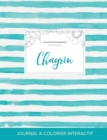 Journal de Coloration Adulte : Chagrin (Illustrations de Mandalas, Rayures Turquoise) - Book