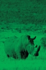 Alive! white rhino - Green duotone - Photo Art Notebooks (6 x 9 series) : by Photographer Eva-Lotta Jansson - Book