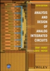 Analysis and Design of Analog Integrated Circuits - Book