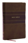 NKJV Personal Size Large Print Bible with 43,000 Cross References, Brown Leathersoft, Red Letter, Comfort Print - Book