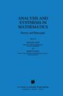 Analysis and Synthesis in Mathematics : History and Philosophy - Book