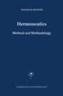 Hermeneutics. Method and Methodology - Book