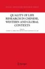 Quality-of-Life Research in Chinese, Western and Global Contexts - Book