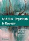 Acid Rain - Deposition to Recovery - Book