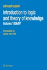Introduction to Logic and Theory of Knowledge : Lectures 1906/07 - Book