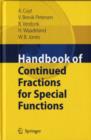 Handbook of Continued Fractions for Special Functions - eBook