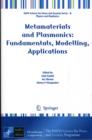 Metamaterials and Plasmonics: Fundamentals, Modelling, Applications - Book