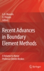 Recent Advances in Boundary Element Methods : A Volume to Honor Professor Dimitri Beskos - Book