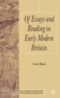Of Essays and Reading in Early Modern Britain - Book