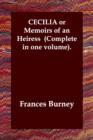 Cecilia or Memoirs of an Heiress (Complete in One Volume). - Book