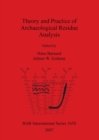 Theory and Practice of Archaeological Residue Analysis - Book