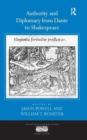 Authority and Diplomacy from Dante to Shakespeare - Book