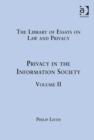 Privacy in the Information Society : Volume II - Book