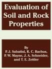 Evaluation of Soil and Rock Properties - Book